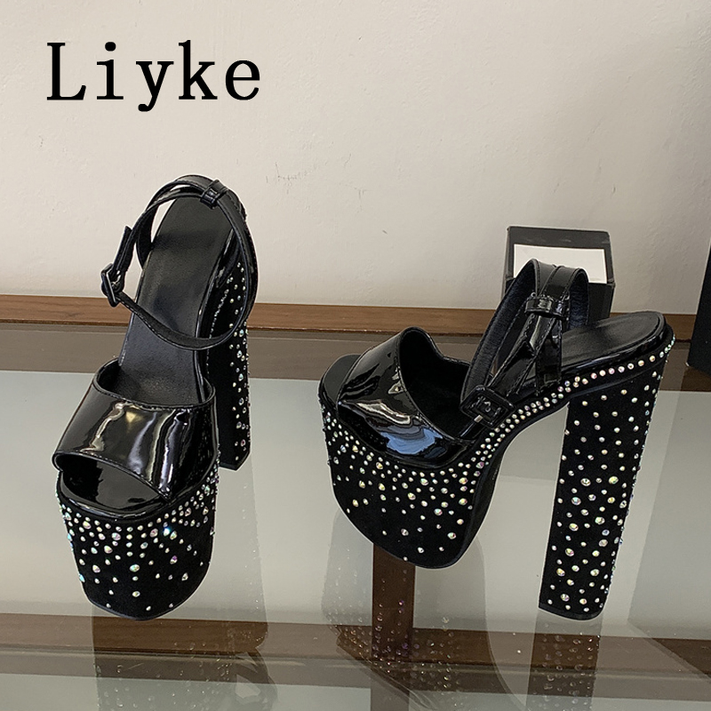Street Fashion Women - Sandali Liyke Fashion con strass di