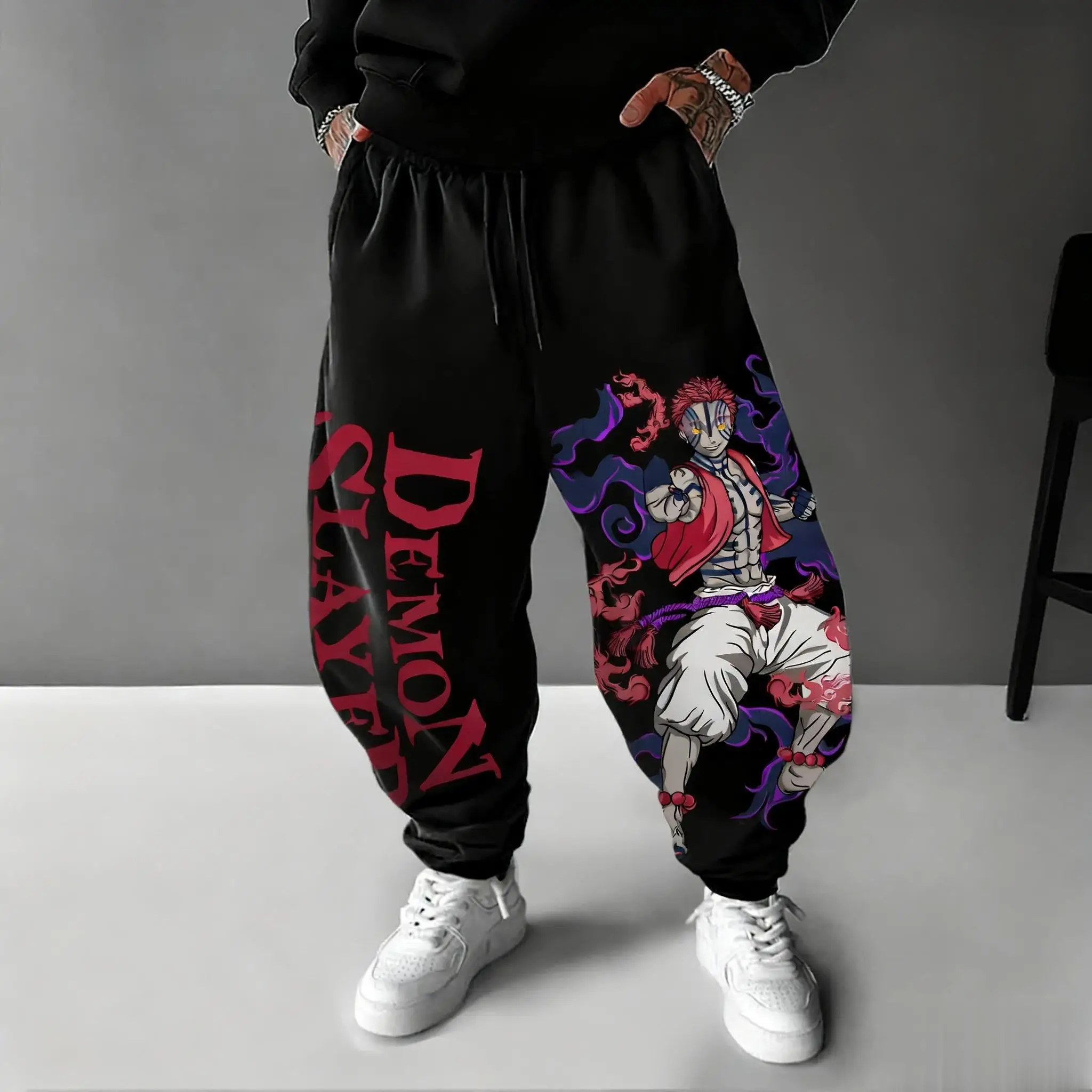 Street Fashion Hats - Pantaloni Anime Demon Slayer Akaza 2026