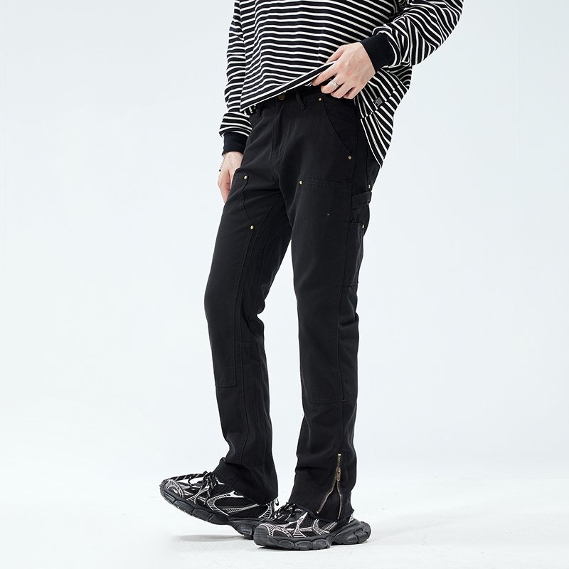 Street Fashion Vibes - Pantaloni Cargo con Zip da Uomo,