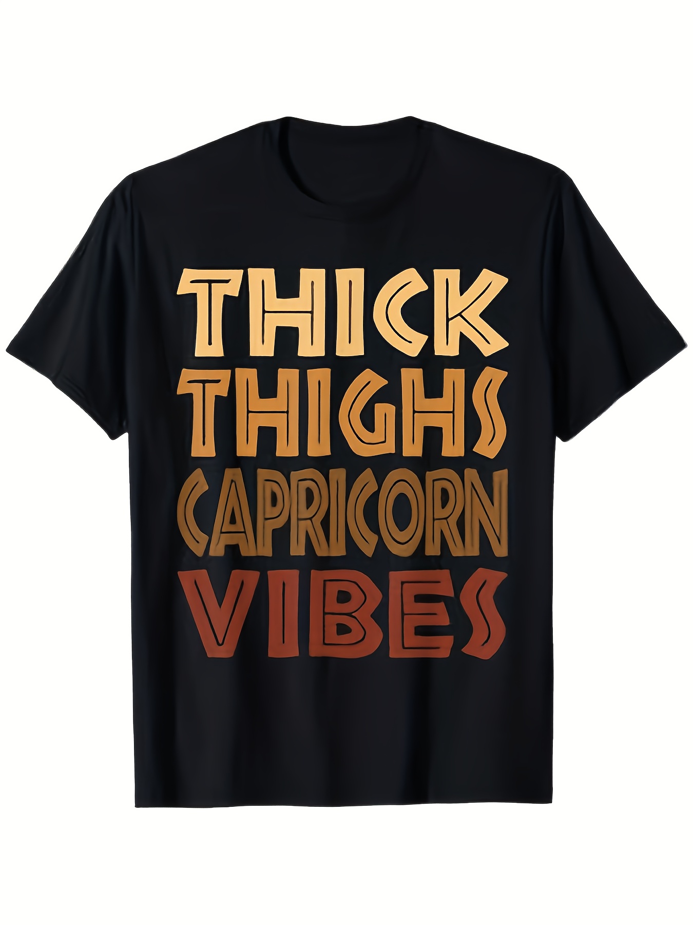 Street Fashion Vibes - 1pc T-shirt da uomo Capricorn Vibes