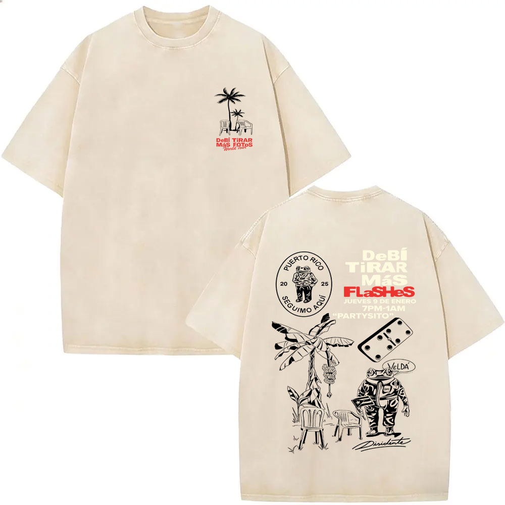 Foto Street Fashion - T-shirt Vintage Lavata Rapper Bad Bunny