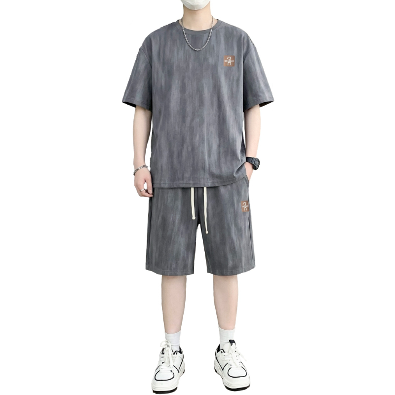 Street Fashion In China - 【T-shirt + pantaloncini a 5 punti】Set