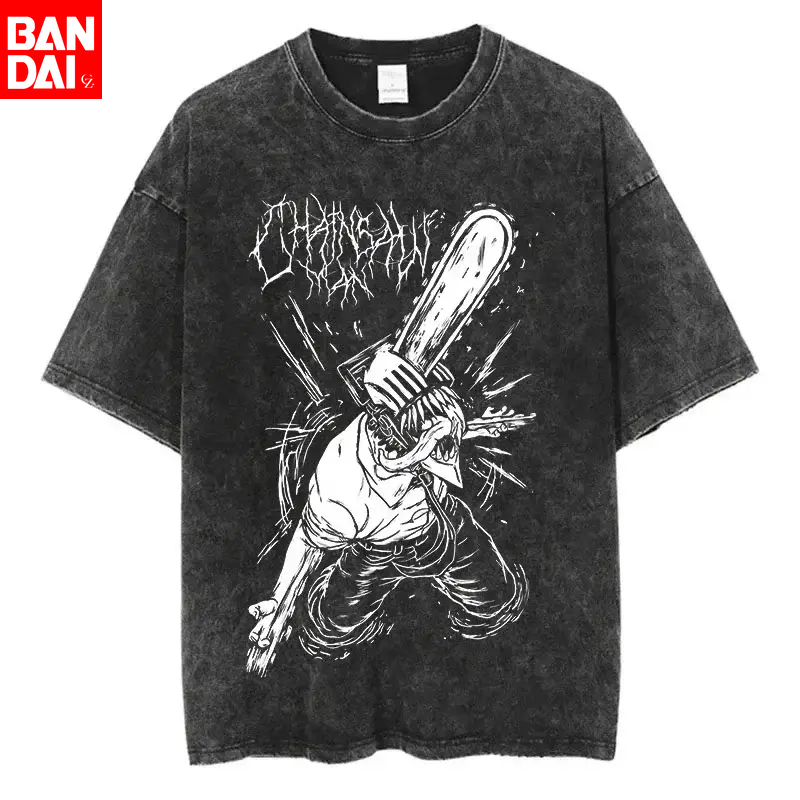 Street Fashion Hats - T-shirt grafica in metallo bianco Chainsaw