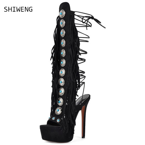 Street Fashion Women - Stivali da donna sexy con punta