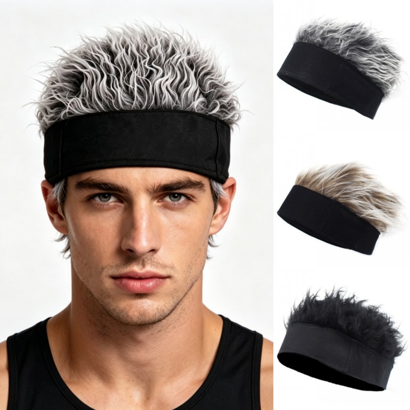 Street Fashion Hats - Parrucca Sintetica con Cappello a Punta