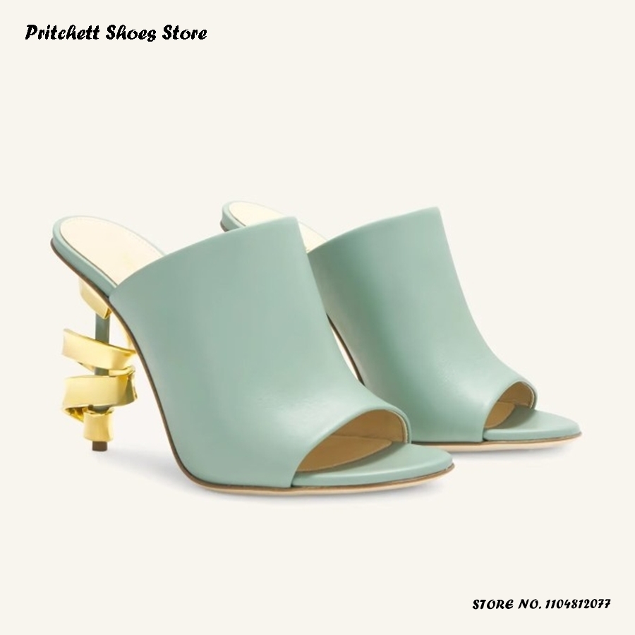 Ciabatte in pelle con tacco al - Street Fashion Rome 2025 recensione e prezzo