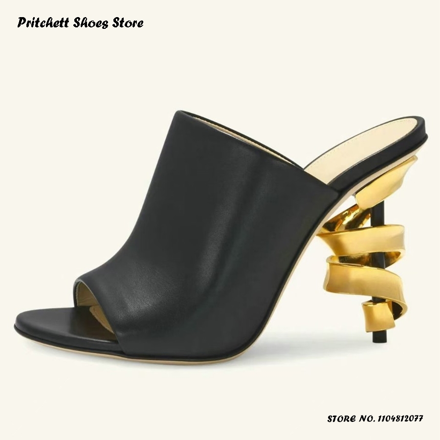 Ciabatte in pelle con tacco al - Street Fashion Rome 2025 recensione e prezzo
