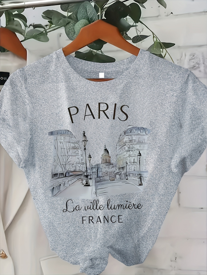T-shirt girocollo da donna con - Street Fashion Paris 2025 Trends recensione e prezzo